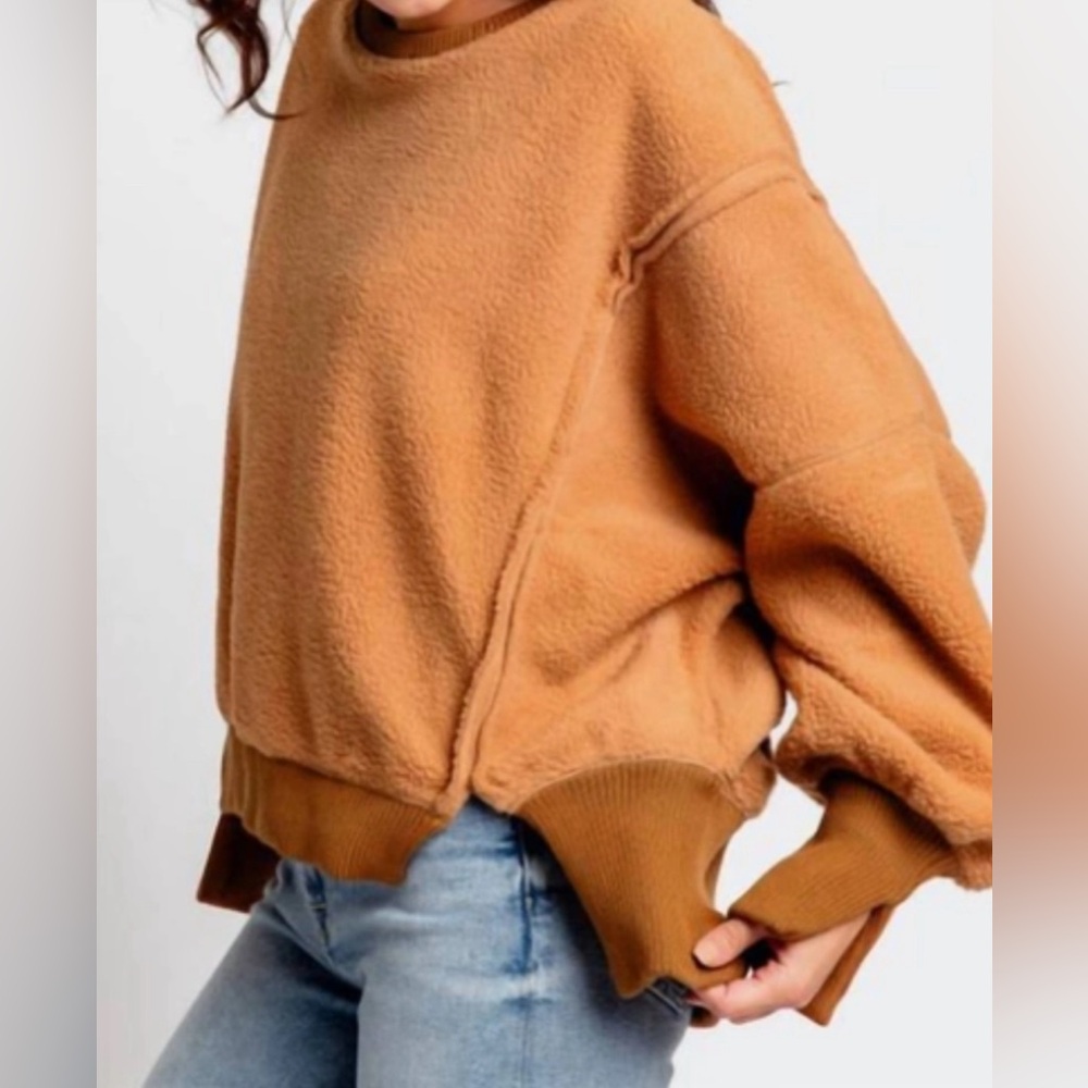 Free People Tan Sweatshirt
